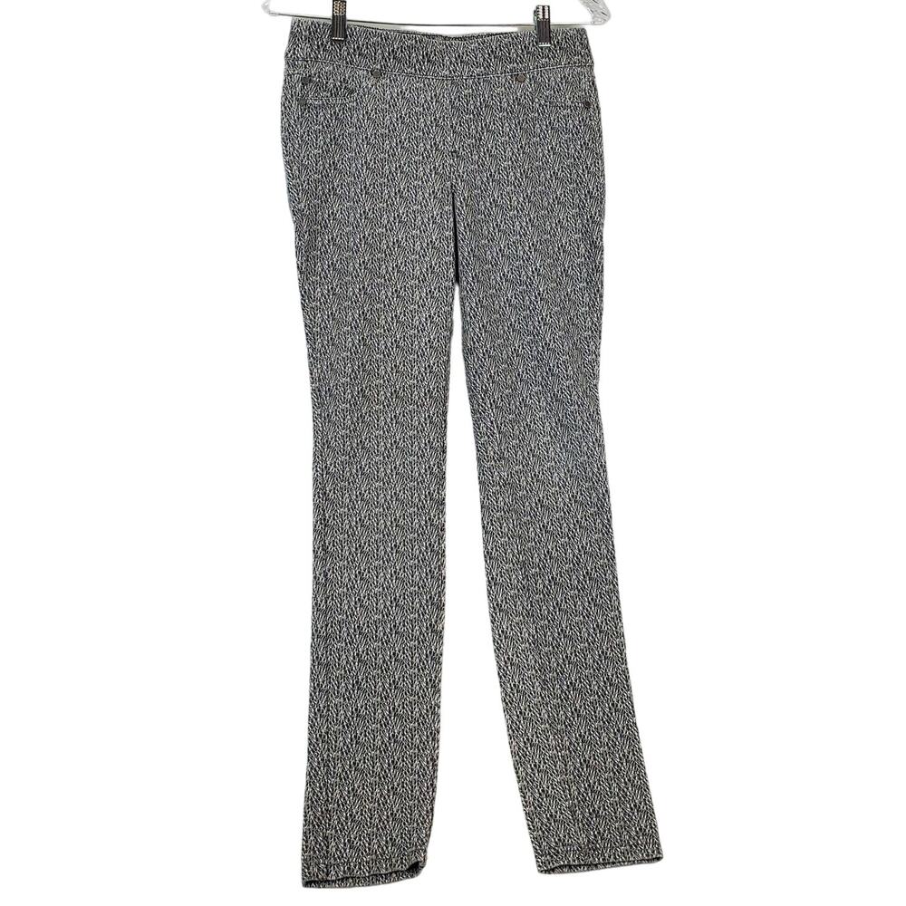 Liverpool Black White Plaid Stretch Leggings 4 Pull on Activewear Casual Pants
